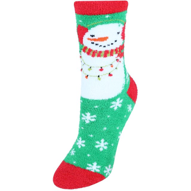 CTM® Chamois Holiday Front Facing Character Gripper Socks (Women's)