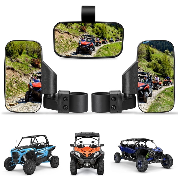 Espejos laterales UTV y espejo central KEMIMOTO para Polaris RZR