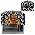 thumbnail image 2 of Renewold Toaster Oven Cover Stain-Resistant Air Fryer Smart Oven Protector with Storage Pockets Easy Clean Kitchen Appliance Accessories, 18.5 x 14.5 x 9 Inches, Cute Highland Cattle Cow Print, 2 of 7