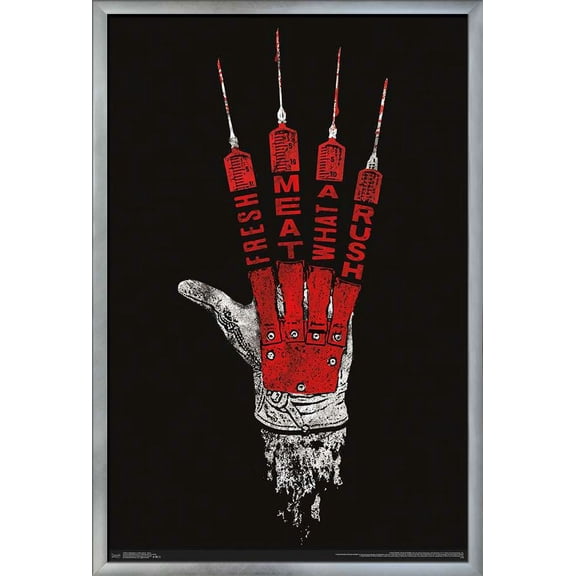 A Nightmare on Elm Street - Hand Wall Poster, 22.375" x 34", Framed
