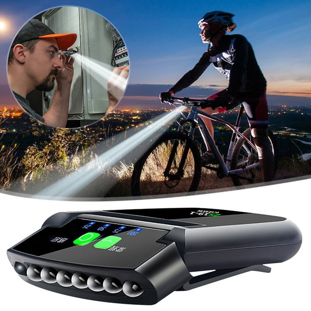 Luces Led, con Clip de Cubierta de Carga Usb, Clip de Linterna, Brillante, Manos Libres, Linterna de Pesca, Camping, Manual