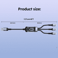 thumbnail image 3 of Firsting 100W 3-in-1 USB Charger Cord Cell Phone Charging Cable Fast Charging Data Cable, Black, 3 of 10