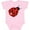 AD-Pink, variant on Ladybug with a White Heart Girls Baby Bodysuit