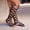Black, variant on jsaierl Women's Crisscross Strappy Flat Knee-High Gladiator Sandal Tie Up Roman Beach Travel Ring Toe Sandals