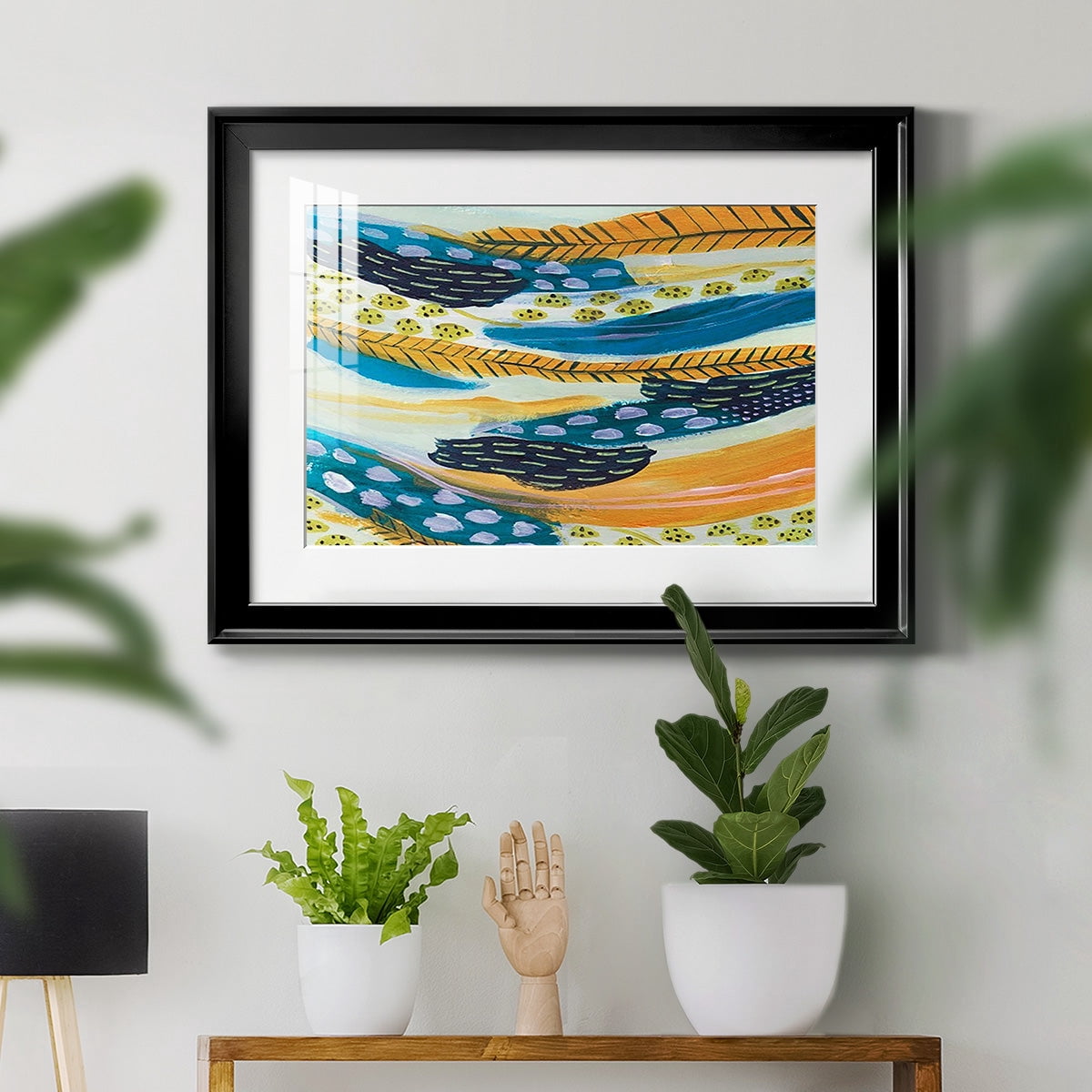 Feathery III Premium Framed Print - Ready to Hang