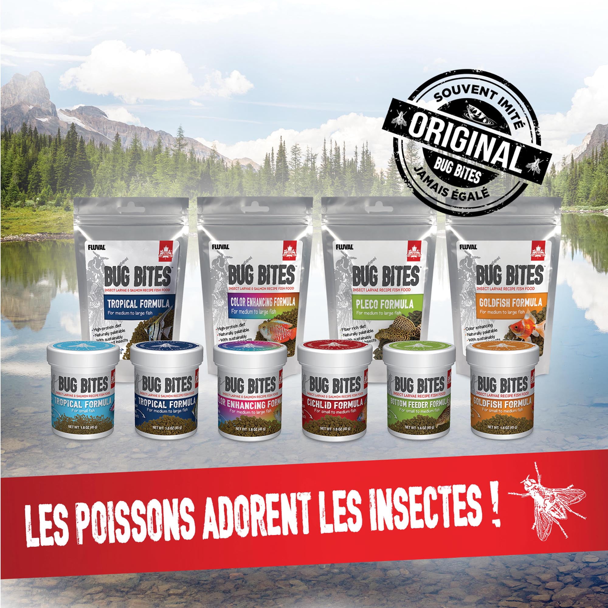 Fluval Bug Bites Tropical Granules for Medium to Large Sized Fish 45 G
