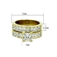 thumbnail image 2 of 3.50 ct 2 Piece Cz Wedding Engagement Ring Set Yellow Gold Plated Stainless Steel, 2 of 5