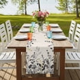 thumbnail image 4 of Table Runners 70 Inches Long Dress Scarves, Grey Eucalyptus Farmhouse Coffee/Dining/Kitchen Table Decor, Holiday Table Runner, Farmhouse Weeping Leaves on Linen 13x70 Inch, 4 of 9