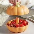 thumbnail image 5 of ​​ZCSKFIN Pumpkin Snack Tray Stacked Double Layer Holder with Lid Halloween Thanksgiving Christmas Decorations for Home Festive Serving Dish Seasonal Tabletop Display Organizer​​, 5 of 6