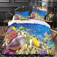 thumbnail image 3 of VosileUnderwaterWorldDuvetCoverSetBeddingZipperClosure,UltraSoftMicrofiberQuiltCoverSetOf3PcsSuitableForChildren,AdolescentsAnd, 3 of 5
