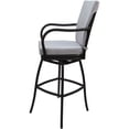 thumbnail image 3 of Outdoor/Indoor Swivel Counter Stool 26" Seat - Ofir - Cream Fabric - Dark Brown, 3 of 6