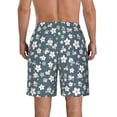 thumbnail image 3 of Naloa Blue Flower Men's Beach Shorts, Surfing shorts, Swim trunks, Quick Dry Swim Trunks for Surfing Beach Fun - Small, 3 of 9