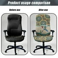 thumbnail image 4 of Xoenoiee Boho Mandala Hummingbird Print Office Chair Cover Waterproof Computer Seat Covers Stretch Rotating Chair Slipcover with Elastic Bottom Universal Chair Protectors for Rotating Boss Chair, L, 4 of 6