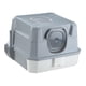 thumbnail image 5 of Caja de arena para gatos completamente cubierta, bandeja de arena para mascotas con capucha, accesorios para mascotas, suministros para mascotas, band gris, 5 of 9