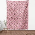 thumbnail image 4 of Ambesonne Floral Fabric by the Yard Upholstery, Blooming Peonies Pattern Art, 2 Yards, Pale Pink Laurel Green, 4 of 5