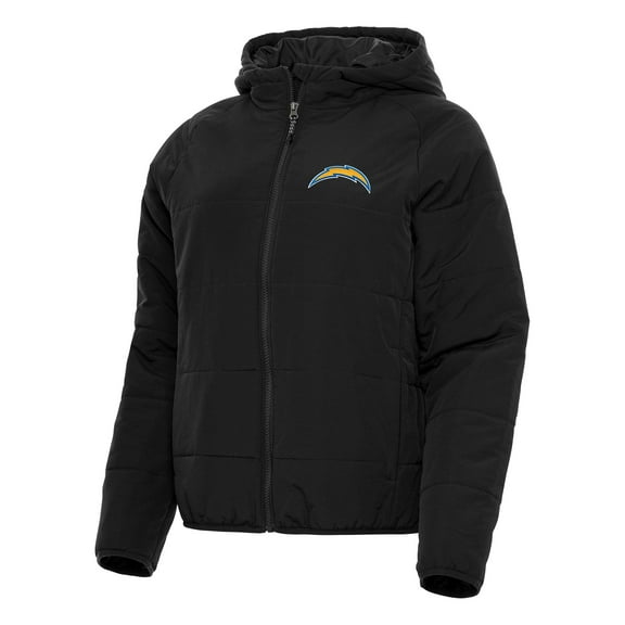 Women's Antigua  Black Los Angeles Chargers  Universe Full-Zip Hoodie Jacket