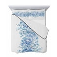 thumbnail image 7 of Quilts Twin Size Bedding Set, Blue Eucalyptus Leaves Lightweight Quilted Comforter, Spring Summer Botanical Floral Soft Reversible Bedspread Coverlet with Pillow Covers for All Season, 68" x 86", 7 of 7