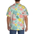 thumbnail image 5 of Fotbe Bright Peach print Short Sleeve Button Down Shirts for Men Casual Summer Beach Wrinkle Free Shirt-4X-Large, 5 of 7