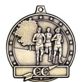 thumbnail image 2 of Cross Country Medals, 2" Gold Diecast Cross Country Medal Award 1 Pack, 2 of 2