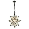 thumbnail image 6 of Moravian Star Pendant Chandelier Seeded Glass Black Light 19 Inches, 6 of 10