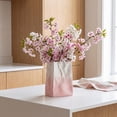 thumbnail image 4 of Unique Bargains Ceramic Matte Vase Retro Round Bottle Gradient Pink 5.0" x 2.8" x 6.7", 4 of 6