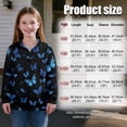 thumbnail image 7 of Uorisanigo Blue Butterfly Sweatshirt for Kids Fashion Girls Half Zip Sweatshirt Long Sleeve Pullover Crop Tops Soft Lightweight Oversized Sweatshirts Pullover Jackets Outerwear, 7 of 7
