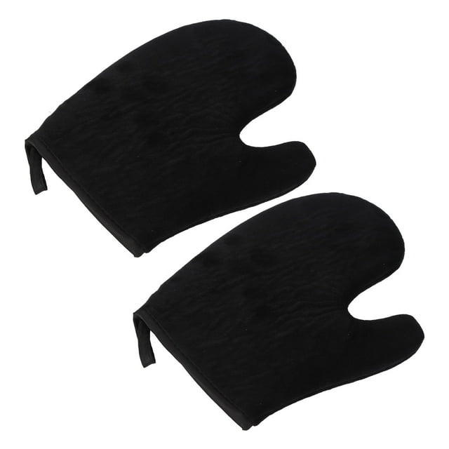 Self Tanning Gloves, Reusable Soft Flocking Black Self Tanning Mitt Applicator For Lotion