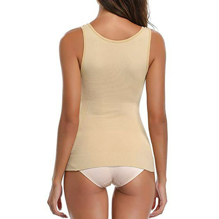 Women's Shapewear Tank Tops Plus Size Firm Tummy Control Cami Seamless Slimming  Shaping Tops (S, Beige) at  Women's Clothing store