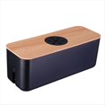 thumbnail image 1 of Caja de Almacenamiento de Cables de Madera, Caja de Almacenamiento de Cables de Alimentación, Cargador A Prueba de Polvo, Caja de Almacenamiento para Cables Domésticos B, 1 of 5