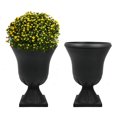thumbnail image 1 of Urna clásica de resina negra Planter Worth, paquete de 2 unidades, 38 x 38 cm, 1 of 6