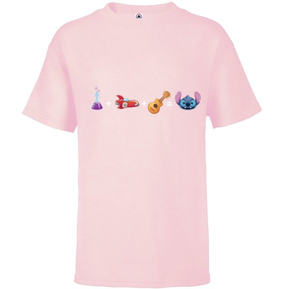 Disney Lilo & Stitch Emoji Code Formula - Short Sleeve T-Shirt for Kids - Customized-Soft Pink