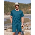 thumbnail image 3 of EKOUAER Men's Pajamas Set Casual Short Sleeve Shirts and Shorts Soft 2 Piece Loungewear With Pockets, 3 of 6