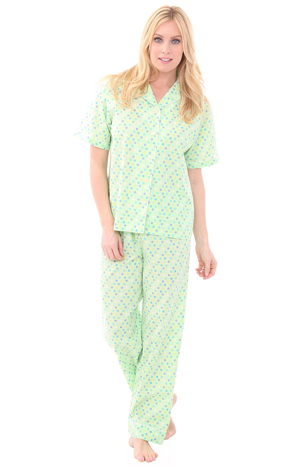 Alexander Del Rossa Alexander Del Rossa Women's Lightweight Button Down Pajama Set, Short