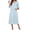 Garden Blue Floral, variant on KISSGAL Women Zipper Front Robes 3/4 Sleeve Housecoat Full Length Loungewear Dress with Pocket Long Nightgown Sleepwear Bathrobes