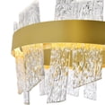 thumbnail image 4 of CWI Lighting Guadiana Glass LED Chandelier in Clear/Satin Gold, 4 of 6