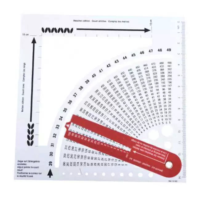 Trendy Tool Kit for Home, Knitting Gauge Converter Tool Knitting Counter Calculator Density Ruler for Knitting Works Crafts