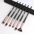 thumbnail image 2 of Pretty Comy 6pcs Eye Makeup Brushes Kit Eyeshadow Brush Eye Blender Fan Brush Set Makeup Tools, 2 of 6