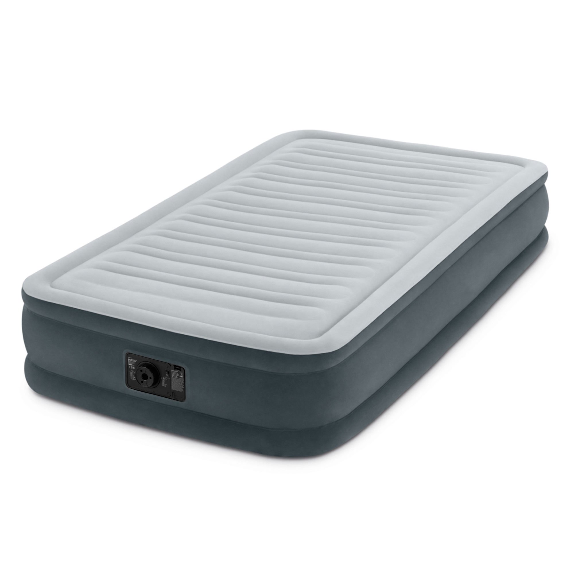 Intex PVC DuraBeam Series Mid Rise Airbed with Built In Pump, Twin (5