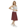 thumbnail image 4 of Women's Maroon Vertical Bold Lines Vintage A-line Printed Skirt Casual Wear, S, Maroon Scarlet, by Ambesonne, 4 of 6