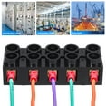 thumbnail image 3 of unbranded Terminal Eléctrico Negro Con De Barrera Para Alta Corriente 60A Y Aislamiento Seguro En Panel Doméstico, 3 of 7