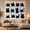 Black Cat Faces, variant on Black Cat Faces Scattered on White Fabric, Playful Minimalist Style for Cat Lovers, Cute Cat Wall Art, Birthday Gift, Tapestry Wall Hanging for Bedroom and Dorm