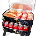thumbnail image 5 of Crow Double Layered Insulated Lunch Bag with Two Compartments, Large Capacity, Refrigeration Function, and Hand-Carrying - 7.1x11.4x16.1 Inches, 5 of 6