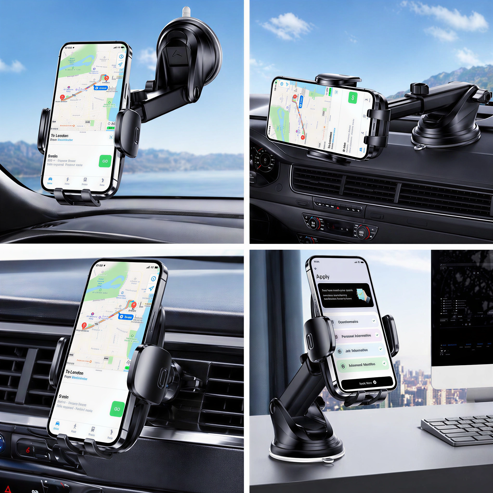 YOOVEE Universal Car Phone Holder with 360° Rotation photo 2