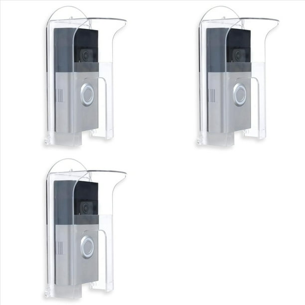 3X Cubierta de Lluvia de Plástico Transparente para Timbre, Adecuada para Modelos de Timbre, Protector Impermeable, Timbres con Vídeo