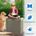 thumbnail image 5 of Dextrus 32 Gallon Deck Box, Indoor Outdoor Storage Box for Patio Furniture, Pool Accessories, Garden Tools,, Waterproof Resin Rattan with Lockable Lid and Side Handles (Brown), 5 of 6