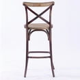 thumbnail image 5 of ACME Zaire Bar Chair in Antique Red and Antique Oak, 5 of 9