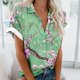 thumbnail image 4 of Mujeres Pantalones Cortos Impresos Blusas de Manga Corta Y Top Regular, Vestido de Moda de Verano Casual para Mujeres, 4 of 5