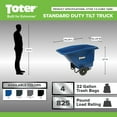 thumbnail image 3 of Toter 1/2 Cubic Yard 825 lbs. Capacity Standard Duty Material Handling Tilt Truck - Gray, 3 of 11