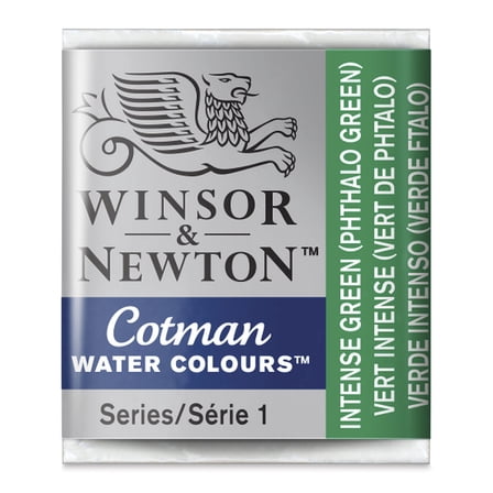 Winsor & Newton Cotman Watercolor Half Pan - Intense Green