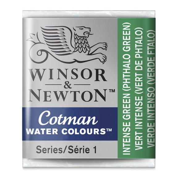 Winsor & Newton Cotman Watercolor Half Pan - Intense Green